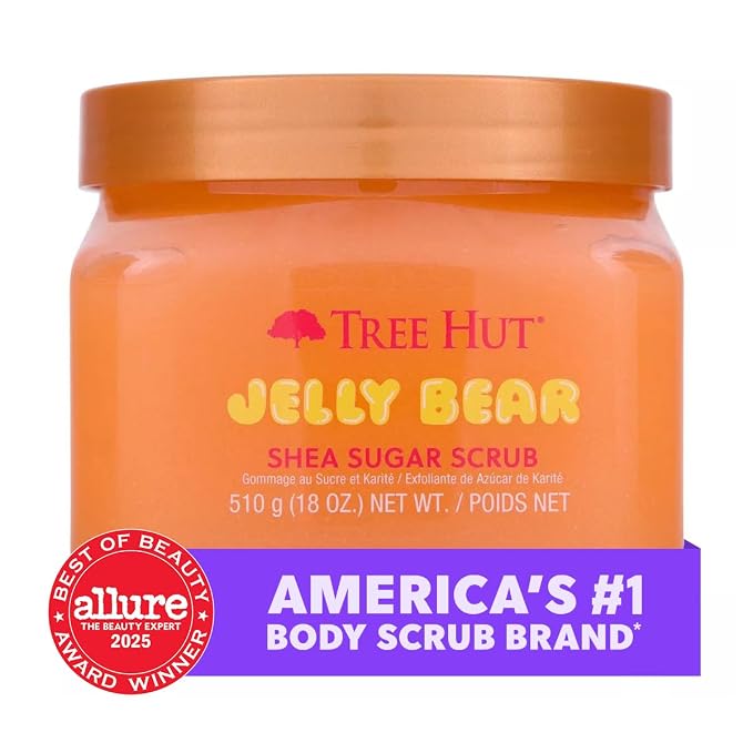 Tree Hut Jelly Bear Shea Sugar Scrub, Exfoliating, Hydrating & Moisturizing - Image 3