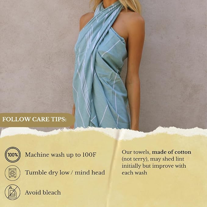 SOULMARK 100% Cotton Turkish Beach Towel - Image 3