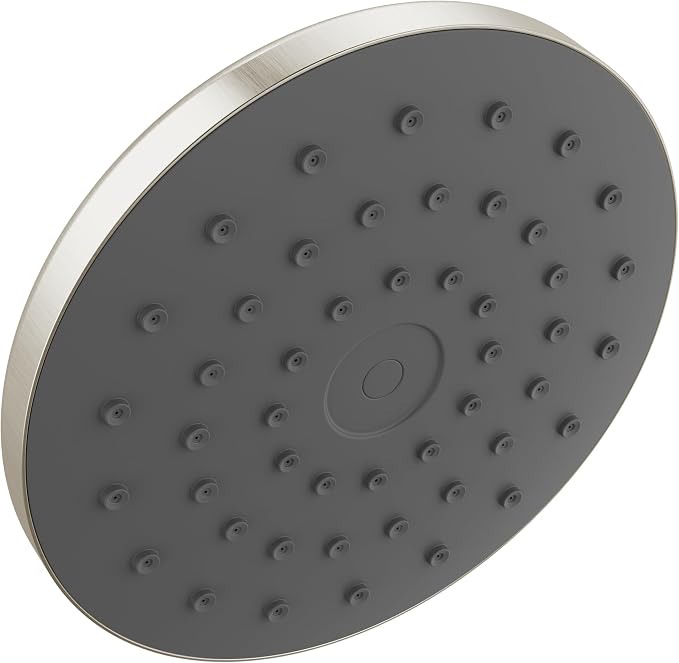 Delta PivotPro Brushed Nickel Rain Showerhead, Single Setting 7 Inch Round by DeltaFaucet