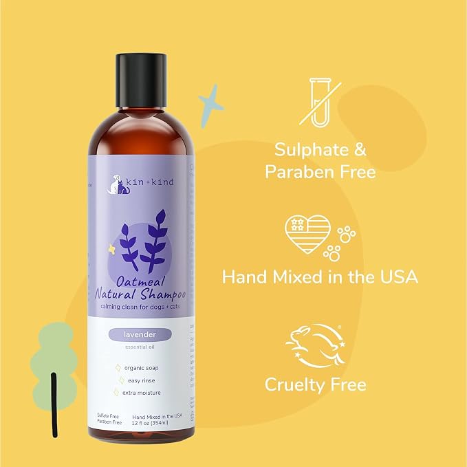 kin+kind Oatmeal Shampoo for Dogs & Cats – Natural Anti Itch Pet Shampoo for - Image 4