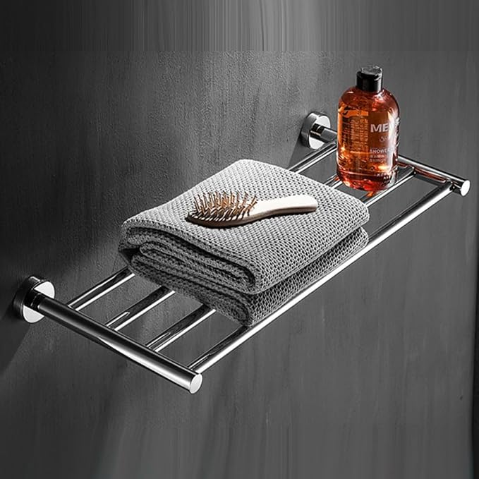 2-Tier Hotel Towel Racks for Bathroom, Wall Mounted Towel Shelf, 30 Inch - Image 8