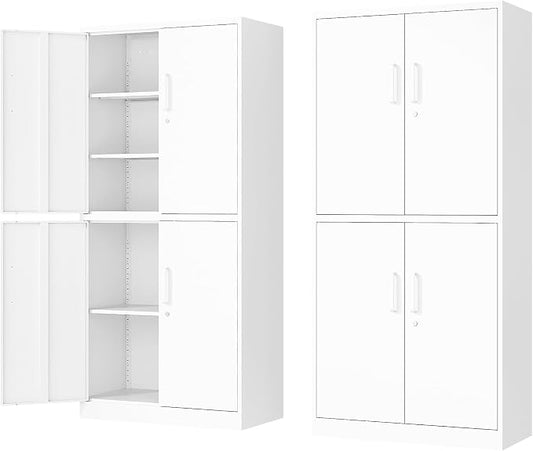 71” Metal Storage Lockable Heavy Duty File Cabinet Garage Tool Cabinets by Fesbos