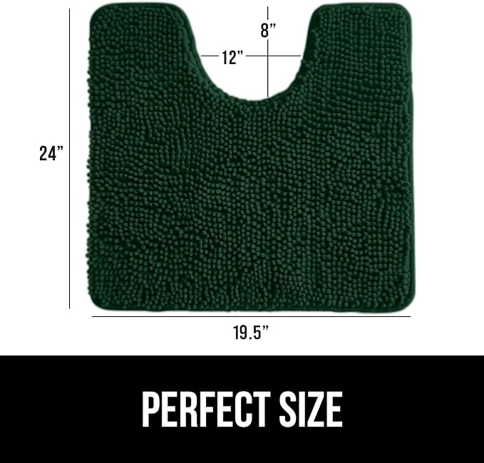 GORILLA GRIP Plush Absorbent Shaggy Chenille Bath Rug Mat - Image 2