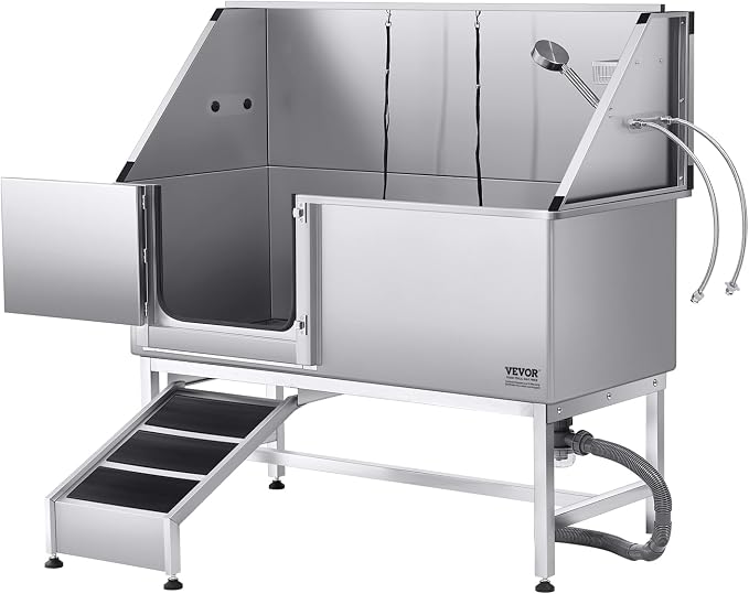 VEVOR Stainless Steel Dog Washing Station, Professional 62 inch Pet Grooming by VEVOR