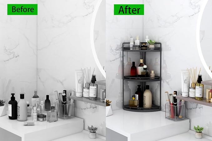 Dorhors 3-Tier Corner Bathroom Organizer Countertop - Image 7