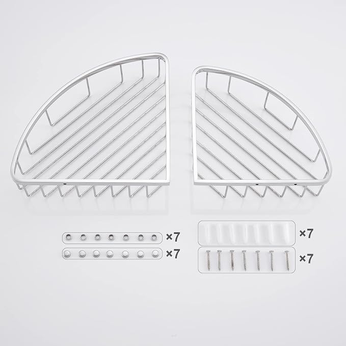 Corner Shower Caddy Organizer, SUS304 Stainless Steel Heavy Duty Rust-Proof - Image 7