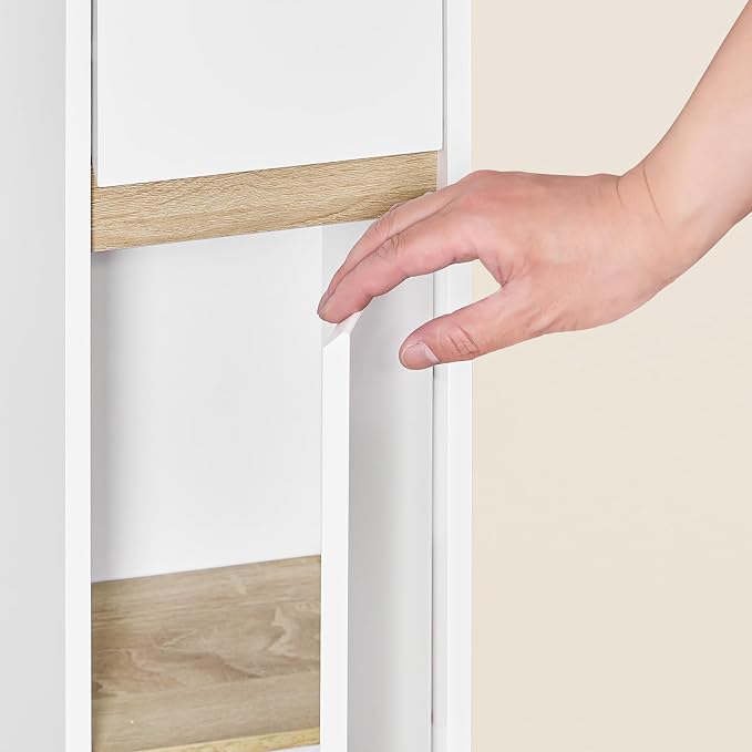 SoBuy Bathroom Narrow Storage Cabinet Skinny Tall Unit - Image 8