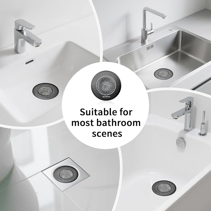 TRAPMATE Shower Hair Drain Catcher, Easy Clean Bathtub Drain Hair Catcher - Image 6
