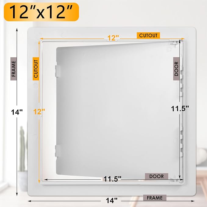 Suteck Plumbing Access Panel for Drywall Ceiling 12 x 12 Inch Reinforced - Image 2