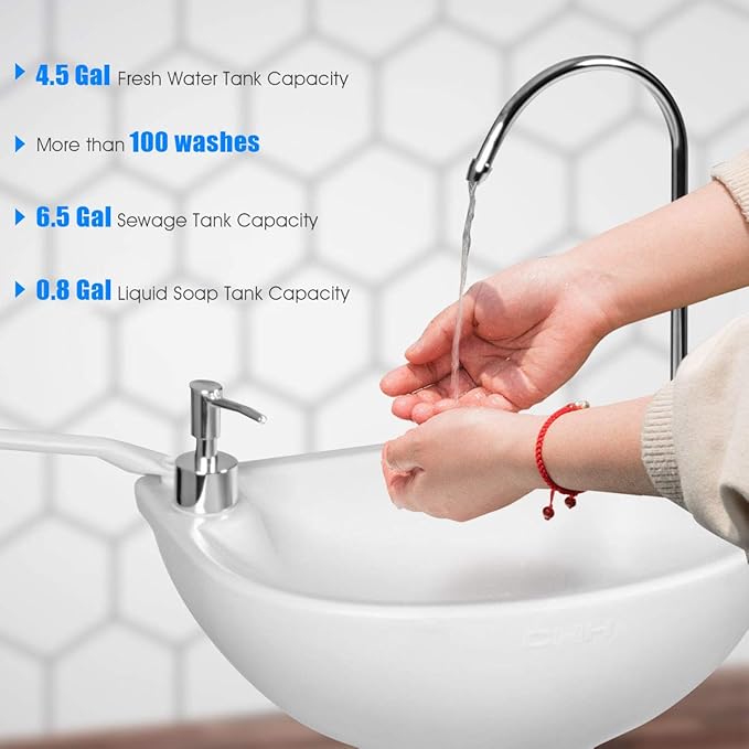 S AFSTAR Portable Hand Sink, Camping Sink - Image 3