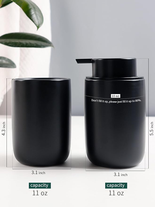 Bosilunlife Soap Dispenser and Toothbrush Holder Set - Image 2