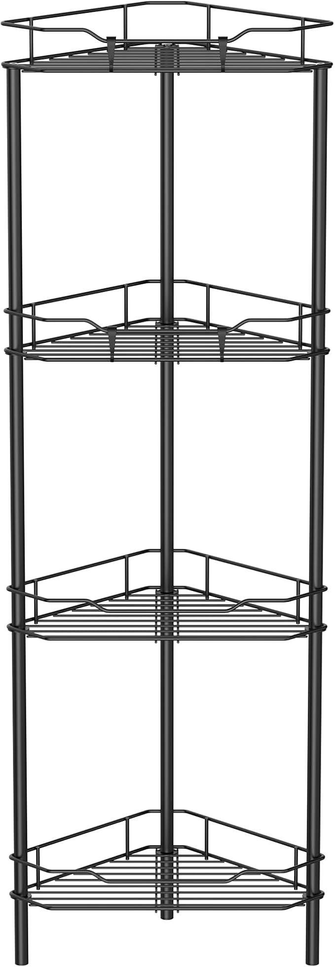 4 Tier Floor Standing Corner Shower Caddy Organizer Shelf by HuggieGems