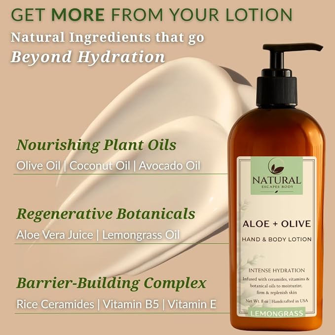 Moisturizing & Firming Lemongrass Body Lotion & Hand Cream - Image 5