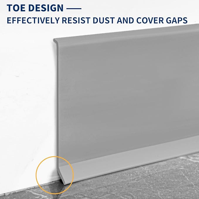Flexible Baseboard Molding Trim 4 Inch Self-Adhesive Vinyl Wall Base Peel and - Image 4
