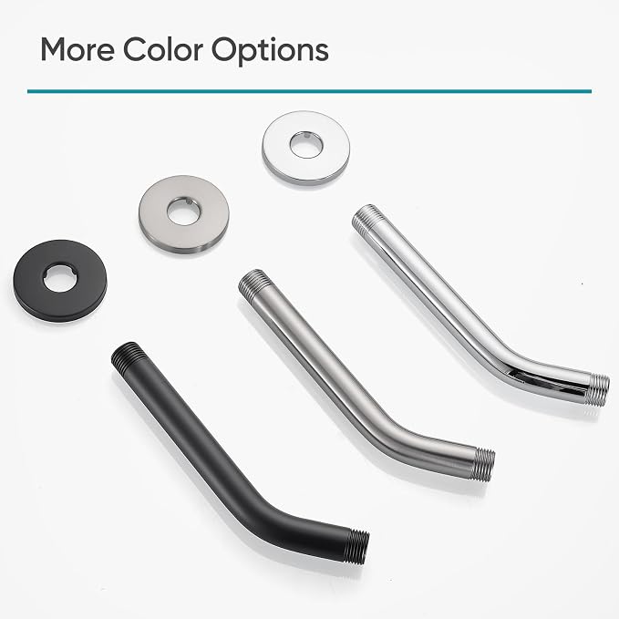 Cobbe Shower Arm with Flange and Teflon Tape, 10-Inches Wall Mounted Shower - Image 8