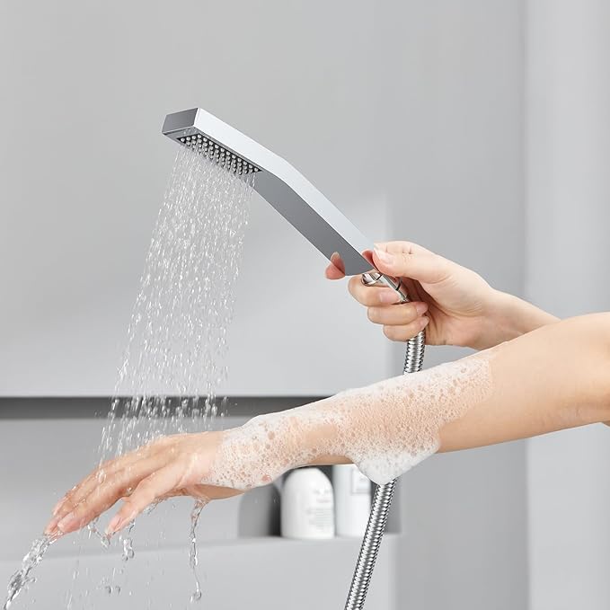 Shower System 12 Inches Rain Shower Combo Set Chrome Ceiling Mount Shower - Image 6