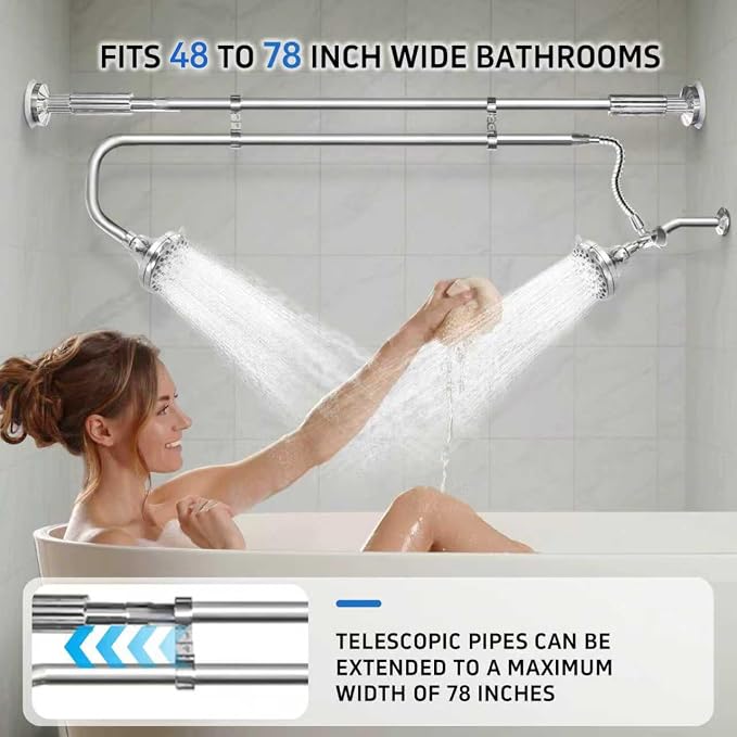 Tandem Shower Heads, Double Shower Head - Image 4