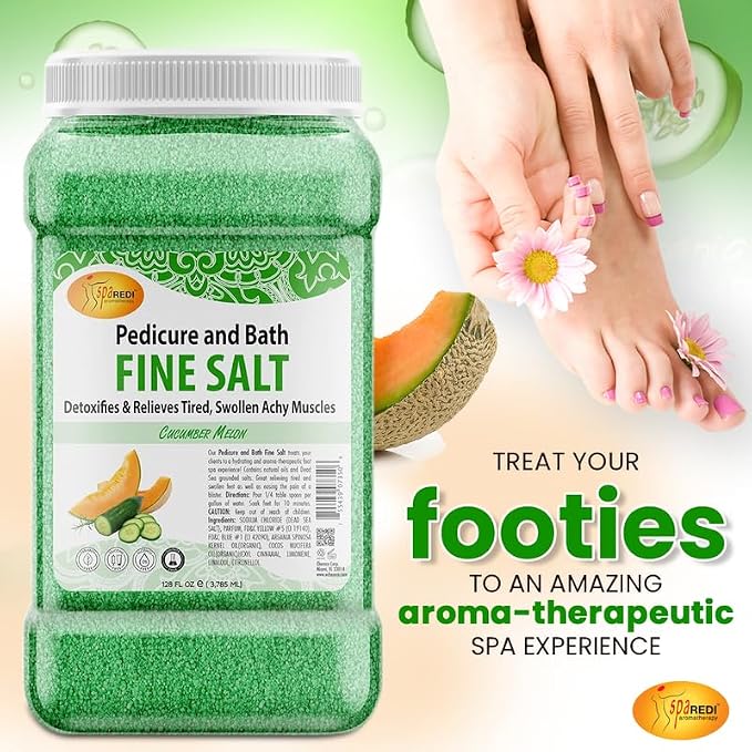 SPA REDI - Detox Foot Soak Pedicure and Bath Fine Salt, Cucumber and Melon - Image 4