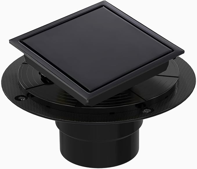 4 Inch Square Shower Floor Drain, Shower Drain Kit by Eblog