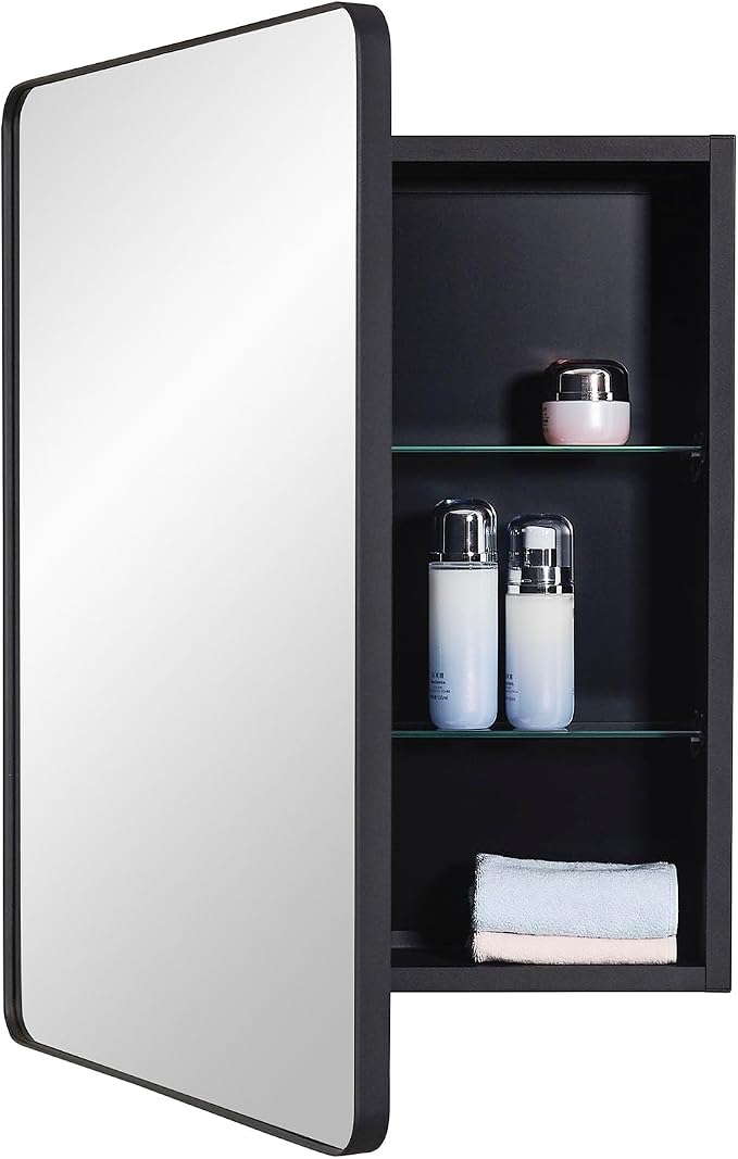 Black Bathroom Mirror Medicine Cabinet by MedicineCabinetsMirrors