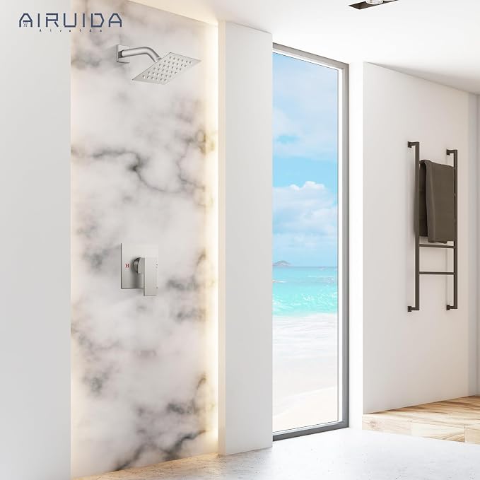 Airuida Shower Faucet Set Bathroom Rain Shower System SUS304 Stainless Steel - Image 8