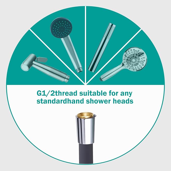 Ultra-Soft Silicone Shower Hose 59 Inches - Image 4
