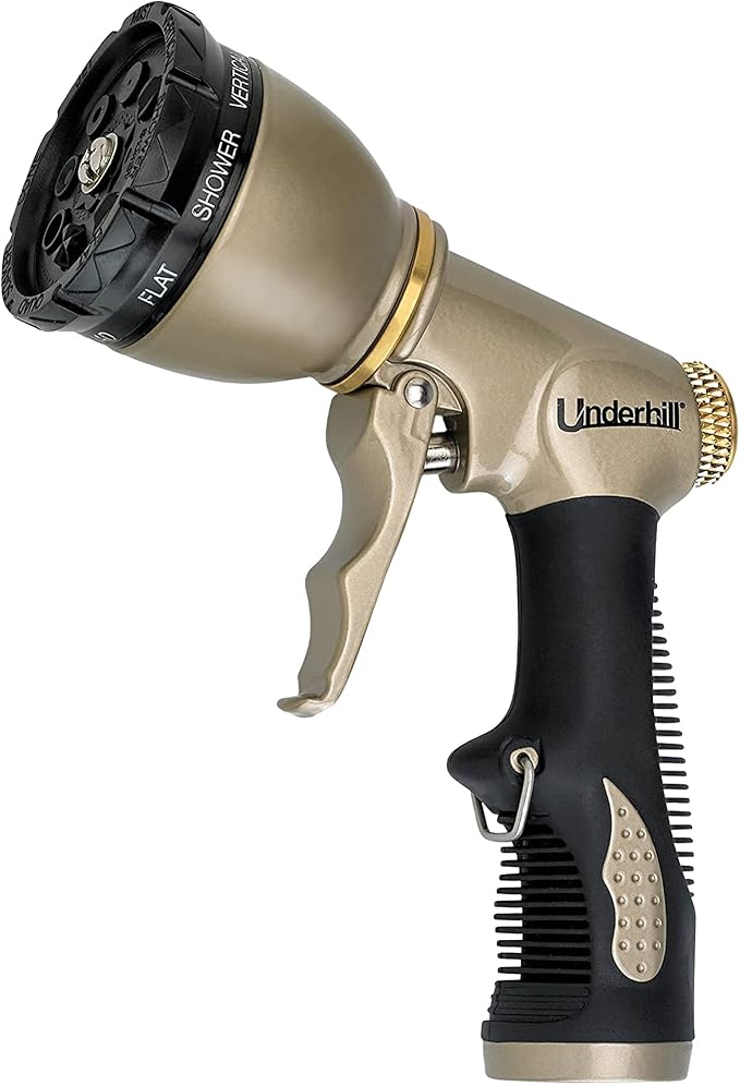 Underhill Pattern Master Gold Series Garden Water Hose Nozzle Sprayer Head by Underhill