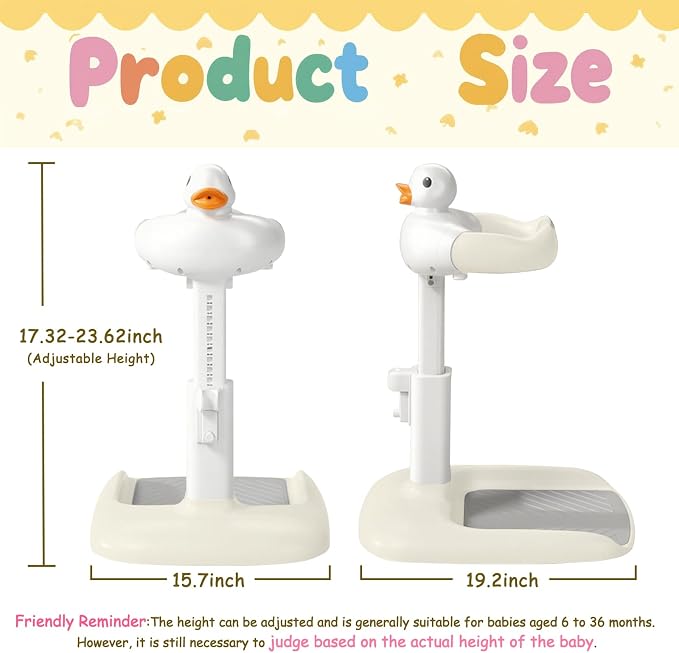 Baby Shower Stand with Anti-slip Base, Adjustable Child Stand - Image 2