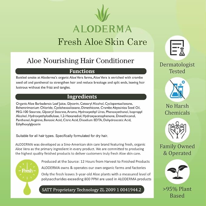 Aloderma Aloe Nourishing Hair Conditioner Made - Image 7