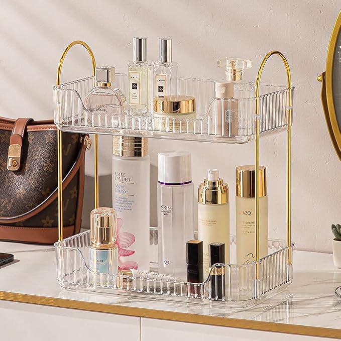 2 Tier Clear Countertop Storage - Image 2