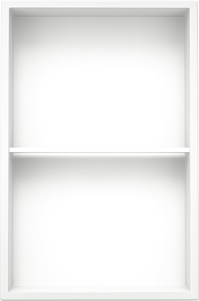 Stainless Steel Shower Niche 14"×24" White - Image 7