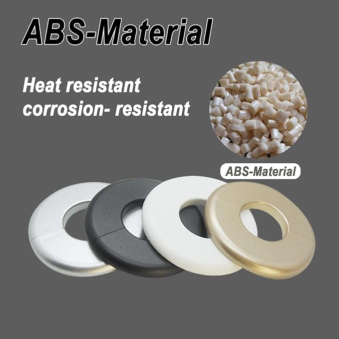 Wall Split Flange 2 Pieces, Pipe Cover Decoration Fit 1.1 inch Outer Diameter - Image 3