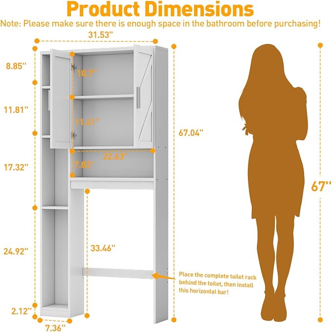 Over The Toilet Storage Cabinet - Image 2