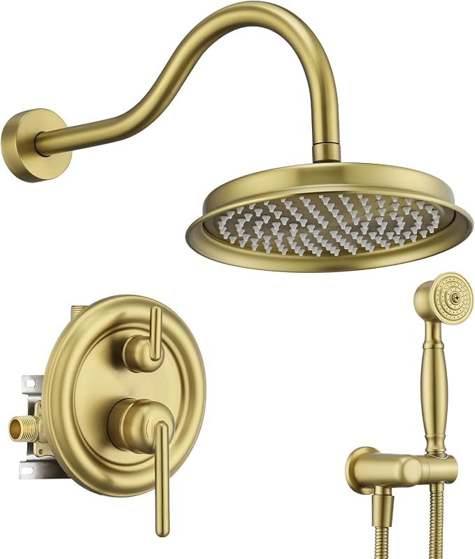 Antique Rainfall Shower System Bathroom Luxury Rain Mixer Shower Faucet Set by Wintap