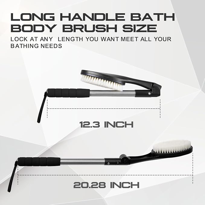 EASACE Body Brush for Back, Lotion Applicator, Long Handle Bath Brush for - Image 6