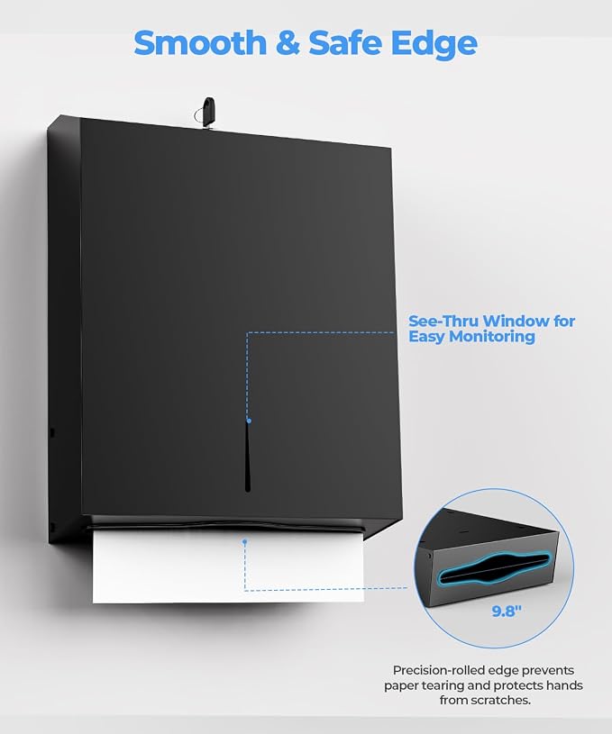 Paper Towel Dispenser Wall Mount, Large Capacity - Image 3