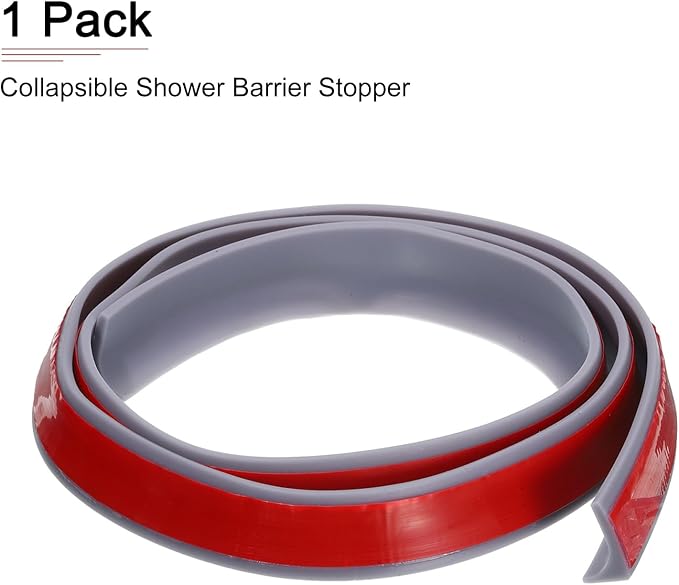 39"x0.8"x0.5" Collapsible Shower Barrier Stopper - Image 6