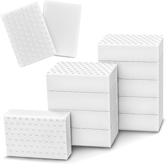 10 Pack Magic Sponge Eraser 2X Thick and Long Lasting Melamine Cleaning Sponges by SmilePowo