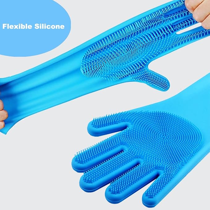 4PCS Dog Washing Glove and Dog Bath Brush, Dog Shampoo Brush Scrubber - Image 4