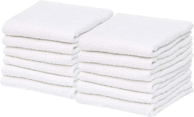 GOLD TEXTILES 120 Pack Economy White Washcloths Set - Image 9