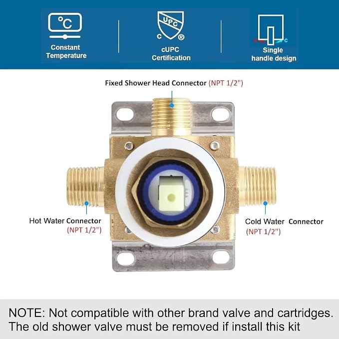 POP SANITARYWARE Single Function Shower Trim Kit - Image 6