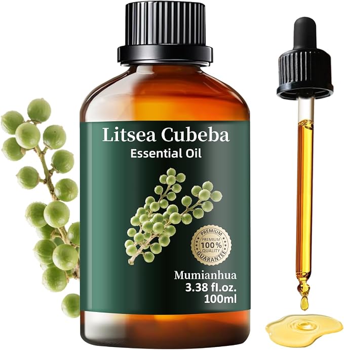 Mumianhua Litsea Cubeba Essential Oil 100% Pure Litsea Cubeba Oil Natural May by Mumianhua