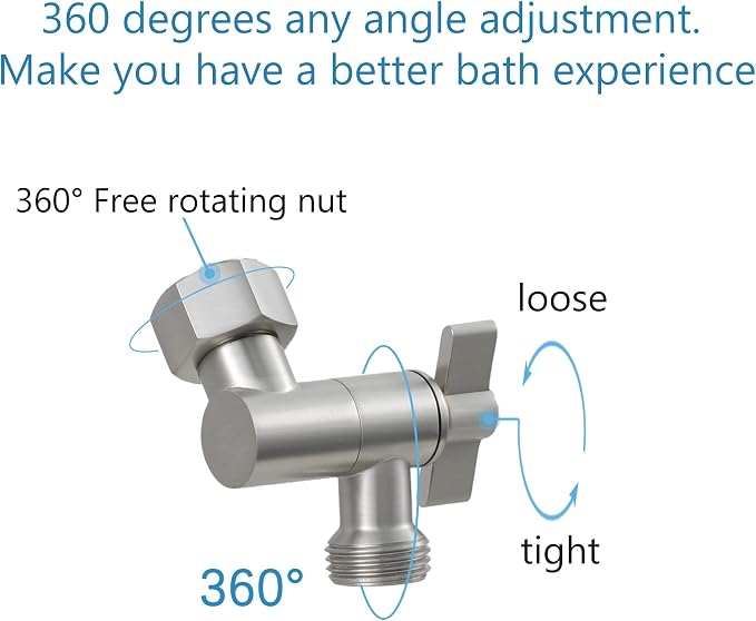 All Metal Shower Angle Adapter, Adjustable Shower Head Extension Adapter - Image 4