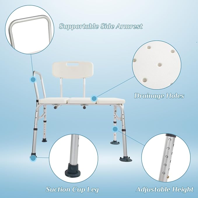 Winado Tub Transfer Bench for Bathtub - Image 3
