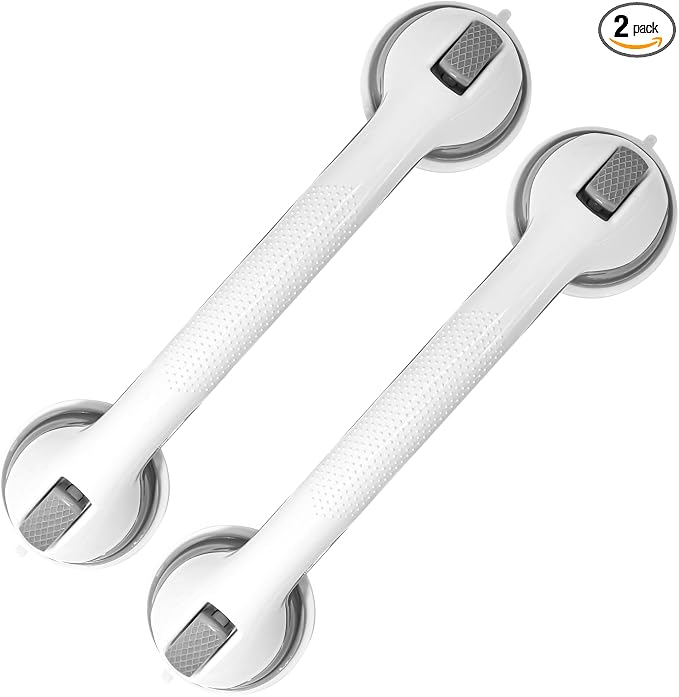 2-Pack Grab Bars for Bathtubs and Showers, 16 inch Shower Handle Suction Shower by Zhazieon