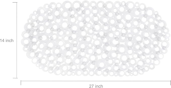 WELTRXE Oval Bathtub Mat Non Slip, Shower Mat - Image 6
