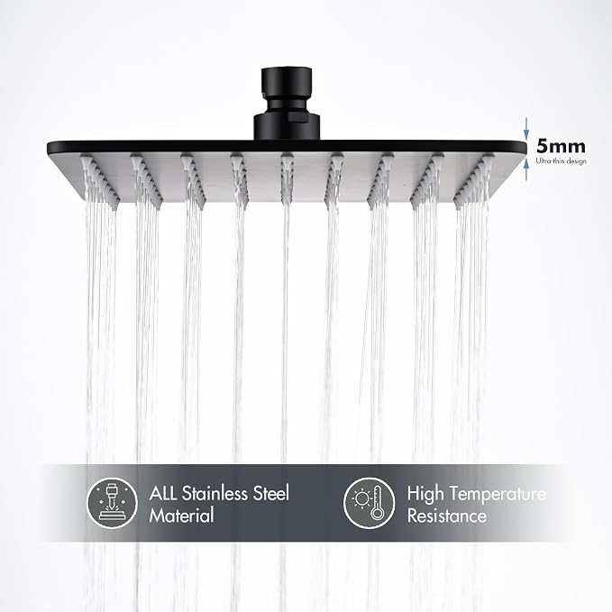 Rainfall Shower Head, MEDIOMI Rain Shower Head Set - Image 6