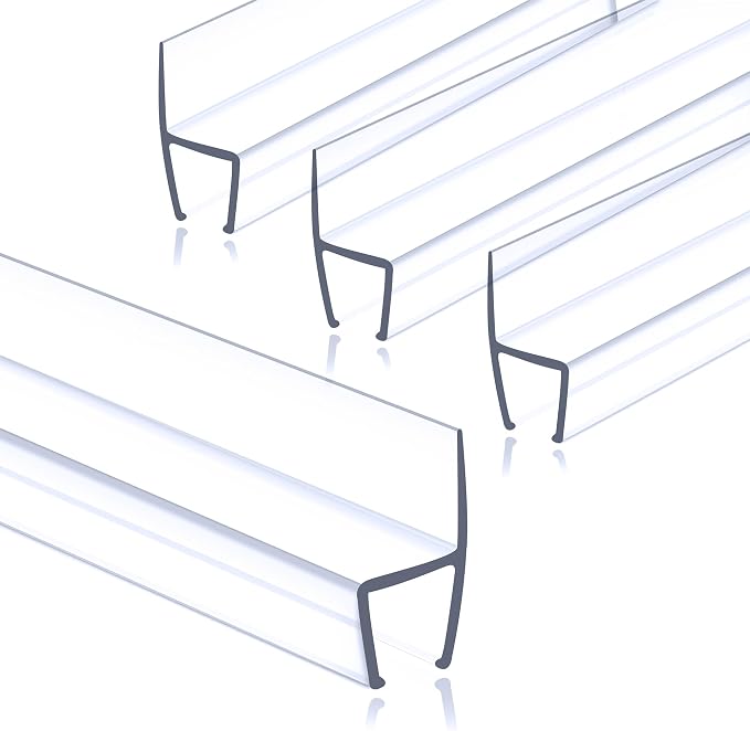 1/4" Frameless Shower Door Seal – H-Type 22.5" Ultra-Clear Bottom & Side Drip by GASHardware