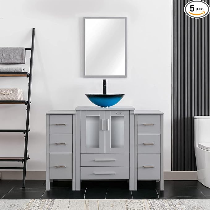 eclife 48" Modern Bathroom Vanity Sink Combo Freestanding Cabinet by eclife