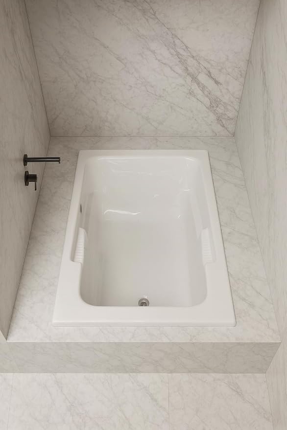 Carver Tubs - SR7148 - Modern Acrylic Fiberglass Soaking Bathtub - Neck Support - Image 2